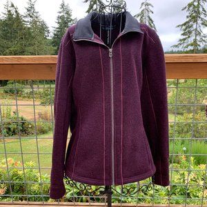 Mountain Culture Ladies Large Purple Full Zip Woven Jacket with Fleece Lining